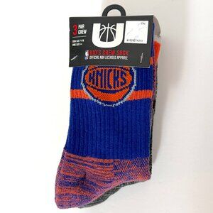 New York Knicks 3 Pack Kid's Crew Socks Youth Size 9-4 Official NBA